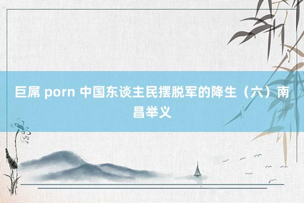 巨屌 porn 中国东谈主民摆脱军的降生（六）南昌举义
