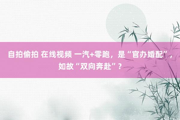 自拍偷拍 在线视频 一汽+零跑，是“官办婚配”，如故“双向奔赴”？